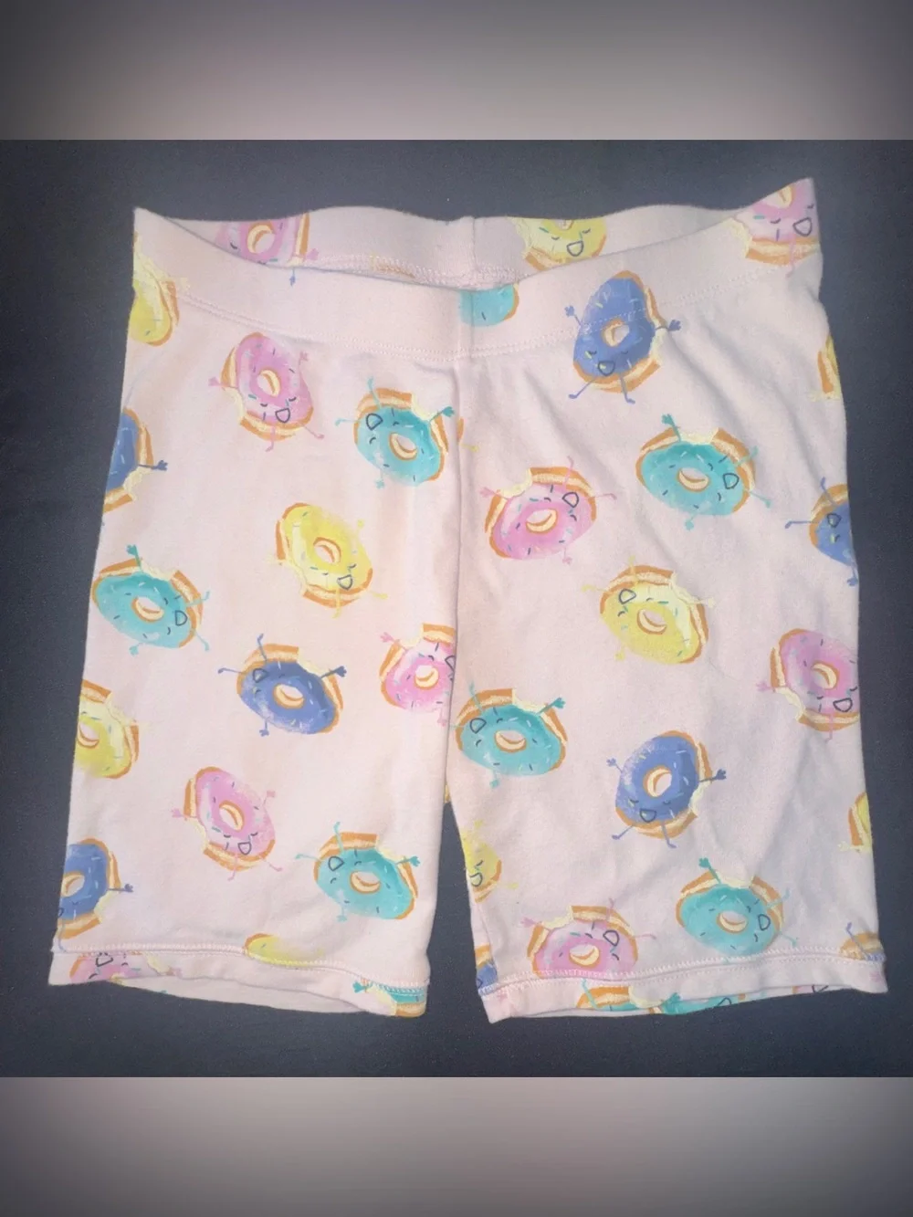 GAP Pink Kids Sleep Pajama Set with Multicolor Donut Print size 12
